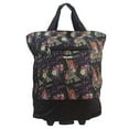 thumbnail image 3 of 20" Carry-on Rolling Luggage Bag,Print Shopping Bag Tote with Wheels,Portable Grocery Trolley Bag for Short Trips,Beach & Daily Use,Paris Floral - TF023, 3 of 5