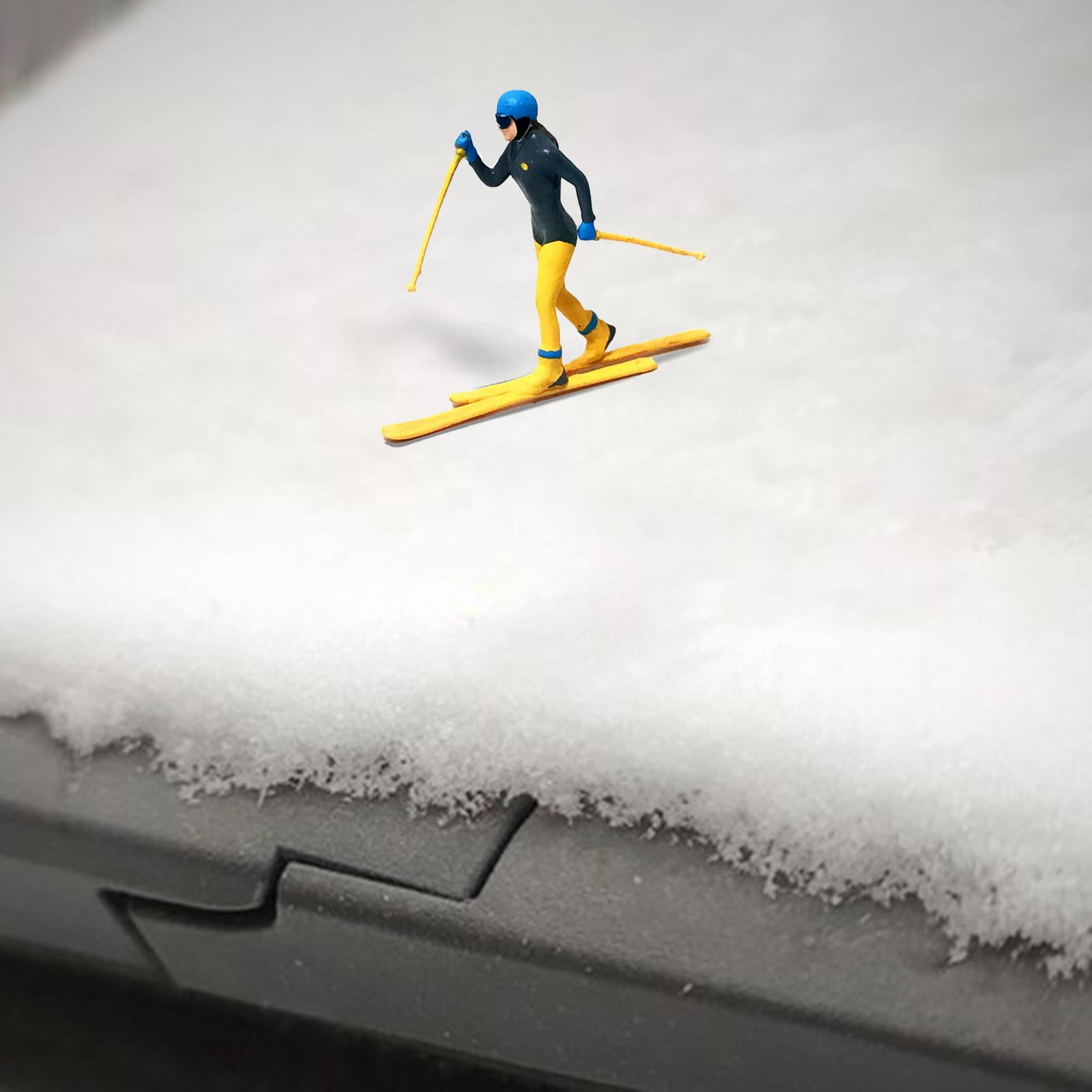 JWQFBC 2 1/64, Miniature Model, Ski Figures, Landscape, Stage Layout, Decoration of