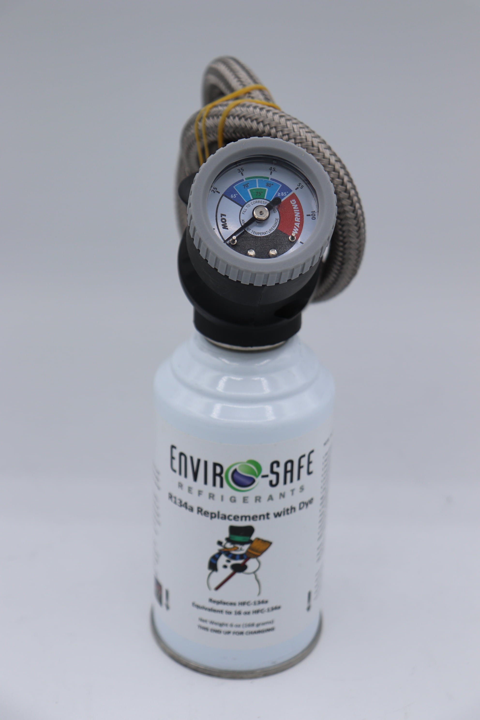 Enviro-Safe Auto AC 134 Replacement Refrigerant, Dye Stop Leak, Gauge Kit, 6 oz Automotive Refrigerant