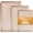 Rose Gold, variant on Baking Sheet Pan Set of 3, Nonstick Carbon Steel Cookie Sheets with Texture, Commercial Half/Quarter/Jelly Roll Pans Replacement Toaster Oven Tray, Heavy Duty & Easy Clean, Rose Gold