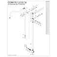 thumbnail image 3 of Kingston Brass CCR6170 Vintage 60-Inch Add-On Shower with 17-Inch Shower Arm in Matte Black, 3 of 4