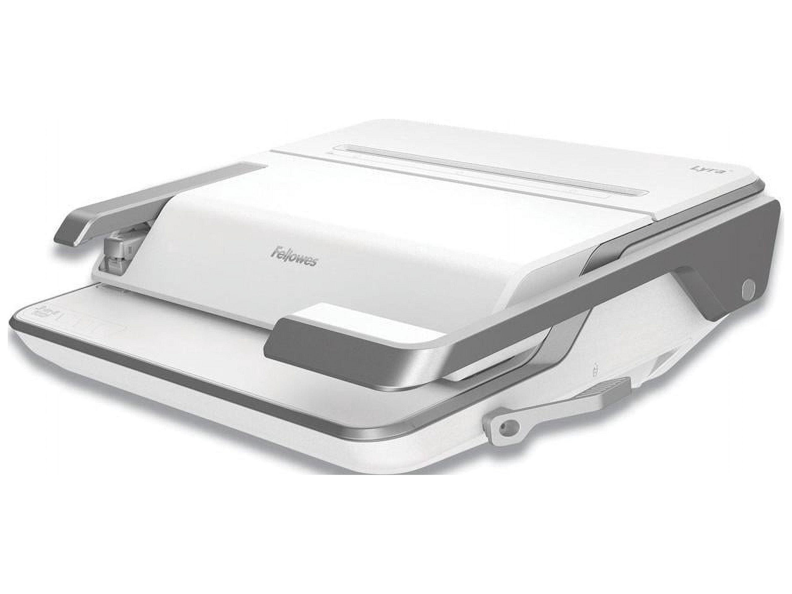Fellowes Lyra 3-in-1 20 Sheets Punched Comb Binding Machine with Document, White/Gray