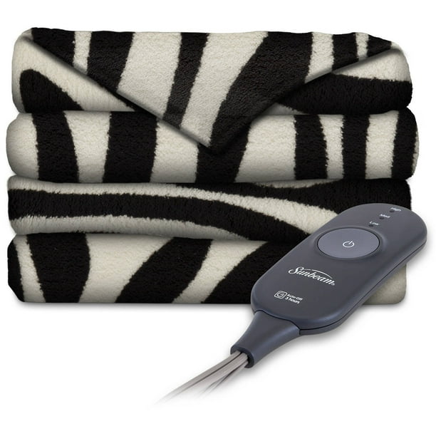 Sunbeam Electric Heated Microplush Throw Blanket, 60Inch by 50Inch