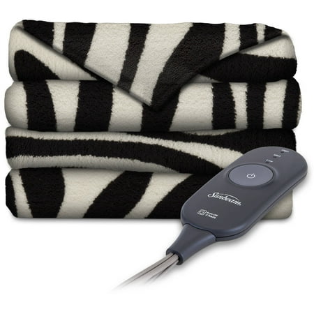 Sunbeam Electric Heated Microplush Throw Blanket 40Inch By 40Inch Inspiration Zebra Print Electric Throw Blanket Sunbeam Electric Heated Microplush Throw Blanket 40Inch By 40Inch Inspiration Zebra Print Electric Throw Blanket
