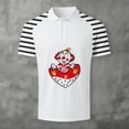 thumbnail image 2 of IWRICH Mardi Gras Polo Shirts for Men Plus Size Carnival T Shirts Button up Summer Short Sleeve Strip Sleeve Tees White XL, 2 of 3