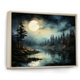 thumbnail image 2 of Designart "Moons Melody In A Magical Forest" Minimalism Floater Framed Wall Decor, 2 of 5