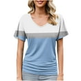 thumbnail image 1 of Blusas de Manga Corta Casuales para las Mujeres Imprimir V-Cuello Suéter Blusa de Poliéster Sudadera de Moda, Top de las Señoras para Invierno Primavera Uso Diario, 1 of 6