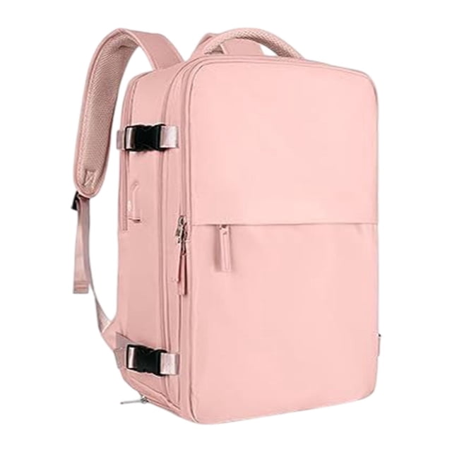 Mochila de negocios, mochila de viaje, mochila de día, bolsa de equipaje profesional, equipaje de mano para uso diario, senderismo, deportes al aire Rosa