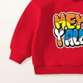 thumbnail image 5 of KPOPLK Baby Boys Dinosaurs Hoodie Boys Pullover with Pocket Kids Truck Warm Sweatshirt Sweater(3-4 Years,Red), 5 of 7