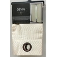thumbnail image 2 of Set of 2 Devin Geometric Swirls Window Curtain Panels with Grommets, 84" Long, Ivory, 2 of 3