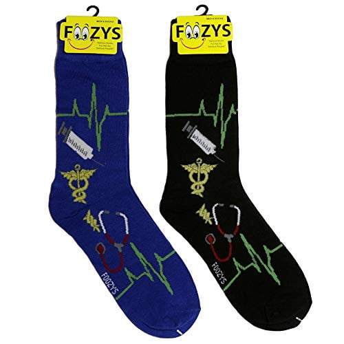 Foozys Men’s Crew Socks Working Professional Man Novelty Socks 2 Pairs
