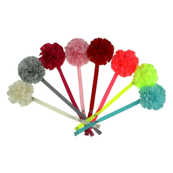 Satin Flower Pacifier Clip