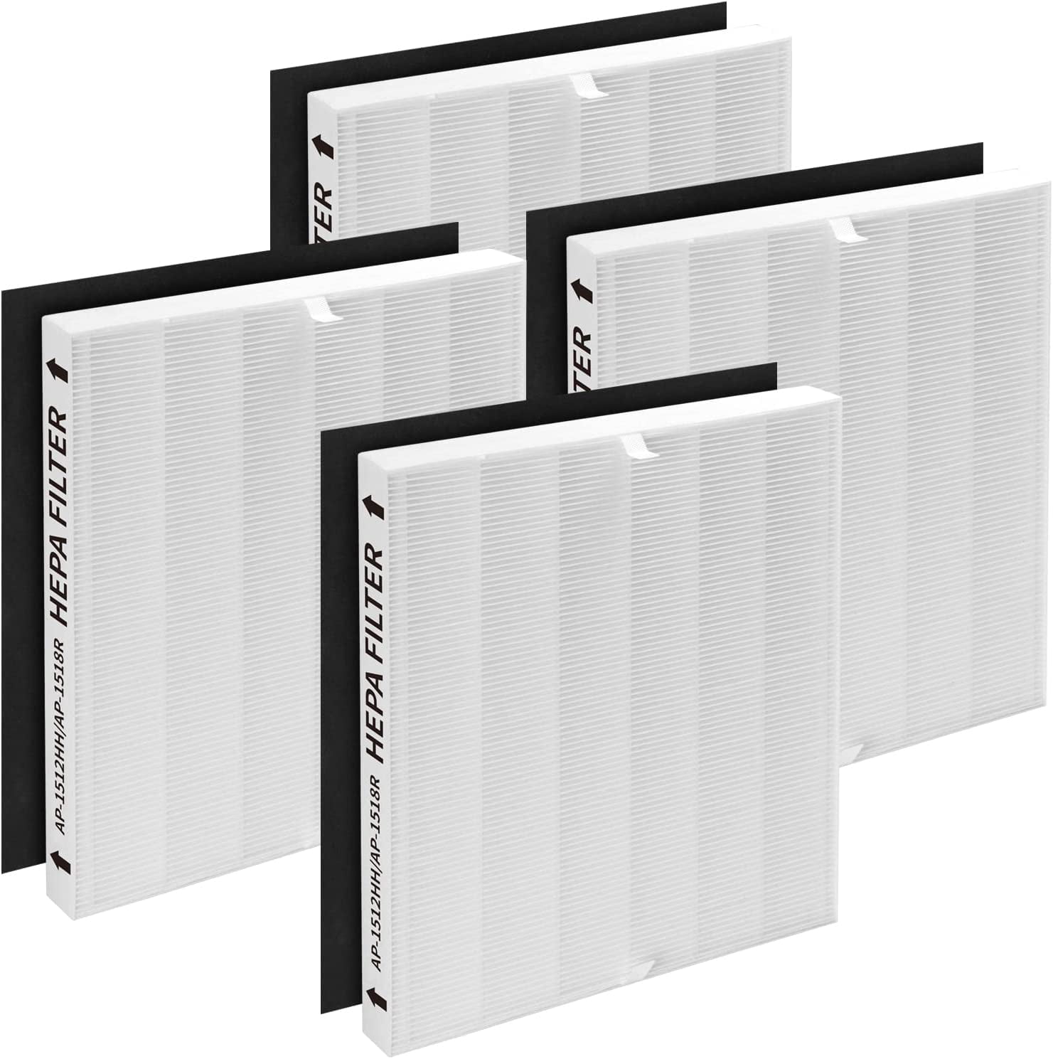 4 Packs AP1512HH True HEPA Replacement Filter Set, Compatible with