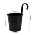 thumbnail image 3 of Kieccall Metal Iron Hanging Flower Pot Wall Mounted Planter Pot With Detachable Hooks for Indoor Outdoor Fence Balcony Garden Decor 6.3 Inch, 3 of 6