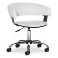 thumbnail image 1 of Linon Jensen Chrome Gas Lift Upholstered Desk Chair with Wheels in White, 1 of 17