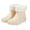 Beige, variant on Xfvqtps Womens Ankle Rain Boots with Detachable Plush Lined Waterproof Slip Resistant Solid Color Thick Sole Casual Outdoor Garden Work Boots