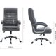thumbnail image 4 of Hoxne Executive Office Chair Adjustable Leather Chair High Back Swivel Office Desk Chair with Padded Armrest 350lbs My Lux Decor Round, 4 of 10