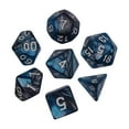 thumbnail image 1 of 7x Polyhedral Dices Smooth D4-D20 game polyhedral dices role for Math Teaching Bar Table Board Games Gray Blue, 1 of 7