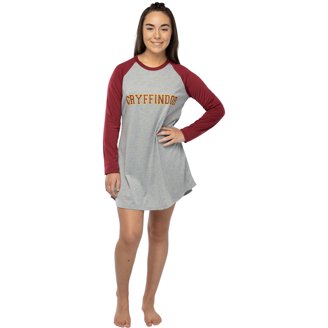 INTIMO Women's Harry Potter Marauder's Map Nightgown – Long Sleeve Raglan Pajama Shirt, Officially Licensed