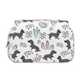 thumbnail image 2 of Sikiie Dachshund Dog Puppy Print Flip Double-layer Pencil Case, All-purpose Stationery Bag for Study and Office, Zipper Design, Unisex, 2 of 7
