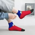 thumbnail image 6 of Women's Men's Haitian Flag Lightweight Ventilation Quarter Ankle Socks, 6 of 7