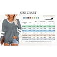 thumbnail image 5 of Langwyqu Plus Size Long Sleeve V-Neck Stripe Printing Women Simple T-Shirt Spring Autumn Female Tops, 5 of 5