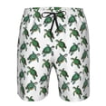 thumbnail image 3 of Cauagu Watercolor Turtle Print Men's Swim Trunks,Hawaiian Bathing Suit Swimsuits Beach Shorts with Pockets for Men Quick Dry Swimming Board Shorts-X-Large, 3 of 6