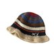 thumbnail image 1 of Gorro de lavabo tejido a mano con flores huecas Vintage japonés para mujer, gorro de lana que combina con todo para la cara, para otoño e invierno, 1 of 6