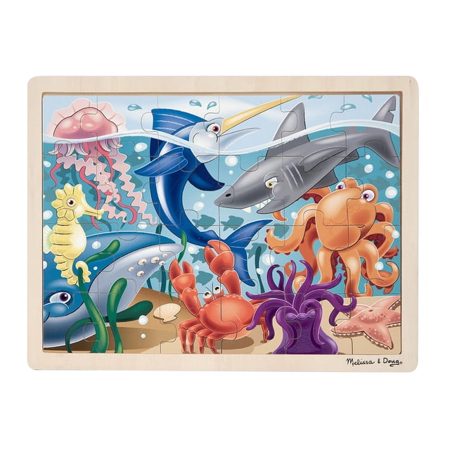 Rompecabezas de madera Melissa y Doug 2938 Bajo el Mar 24 piezas