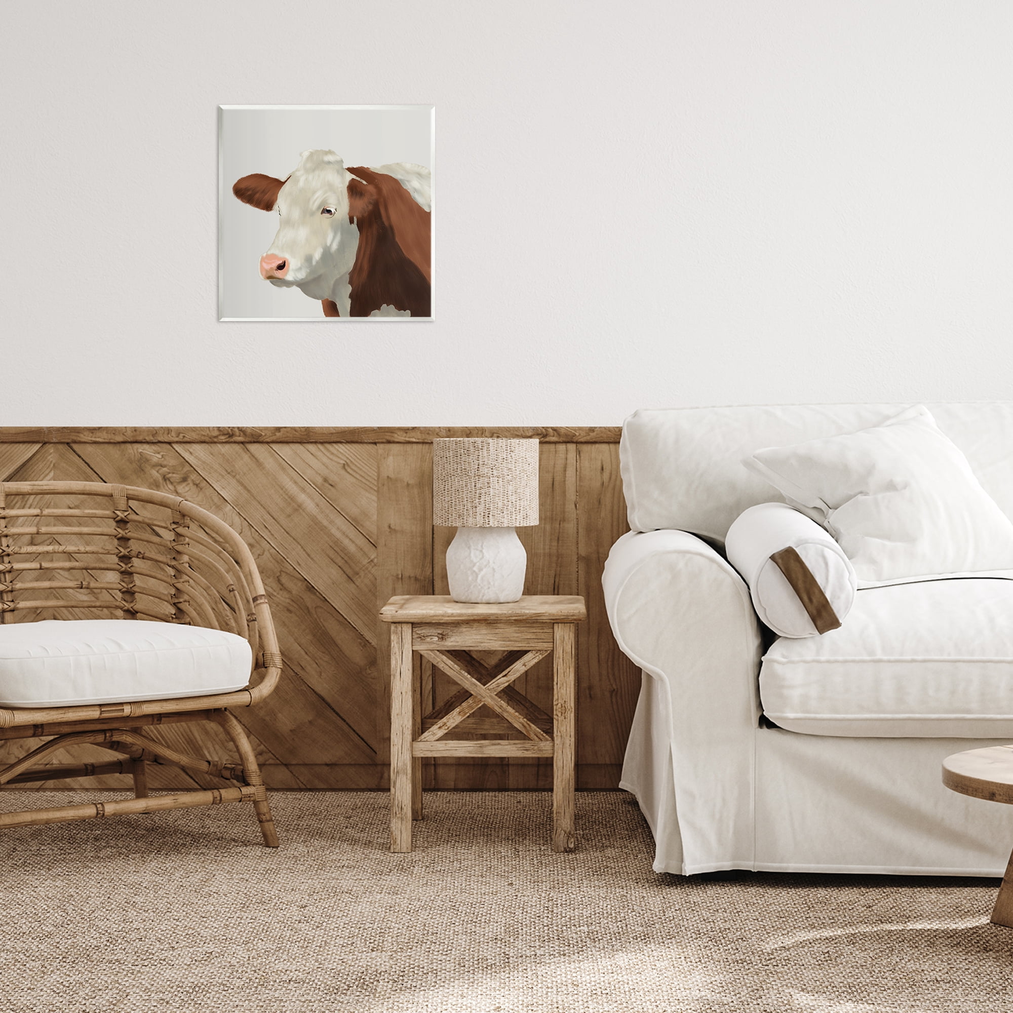 Stupell Industries Farm Friend Cow Portrait Wall Plaque Art, design by Marcus Prime