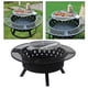 thumbnail image 1 of Brasero de exterior de 2 niveles, redondo, para chimenea, mesa de fuego, brasero de leña para barbacoa, fiesta familiar, camping, granja, 1 of 8