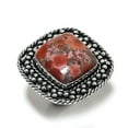 thumbnail image 2 of Natural Leopard Skin Jasper Gemstone 925 Sterling Silver Ring Size 10, 2 of 2