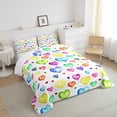 thumbnail image 4 of Rainbow Hearts Print Bedding Set Twin Watercolor Love Heart Comforter Set Colorful Rainbow Duvet Insert White Blue Pink Quilt Comforter Kids Girl Toddler Bedding Comforters & Sets Microfiber Cozy 2pcs, 4 of 5
