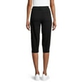 thumbnail image 3 of Time and Tru Women's Woven Pull-On Capri Pants, 3 of 6