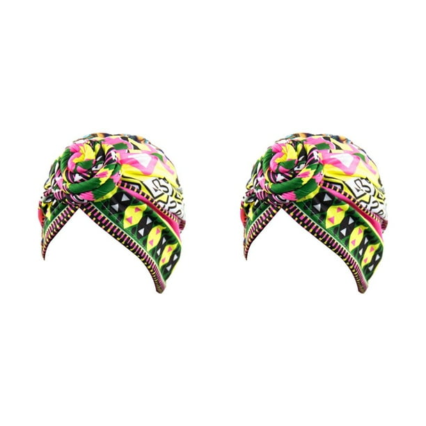 Nudo turbante Musulmán Qarigey hijab Sombrero Cruz Beanie Estilo bohemio Tipo 6 2piezas