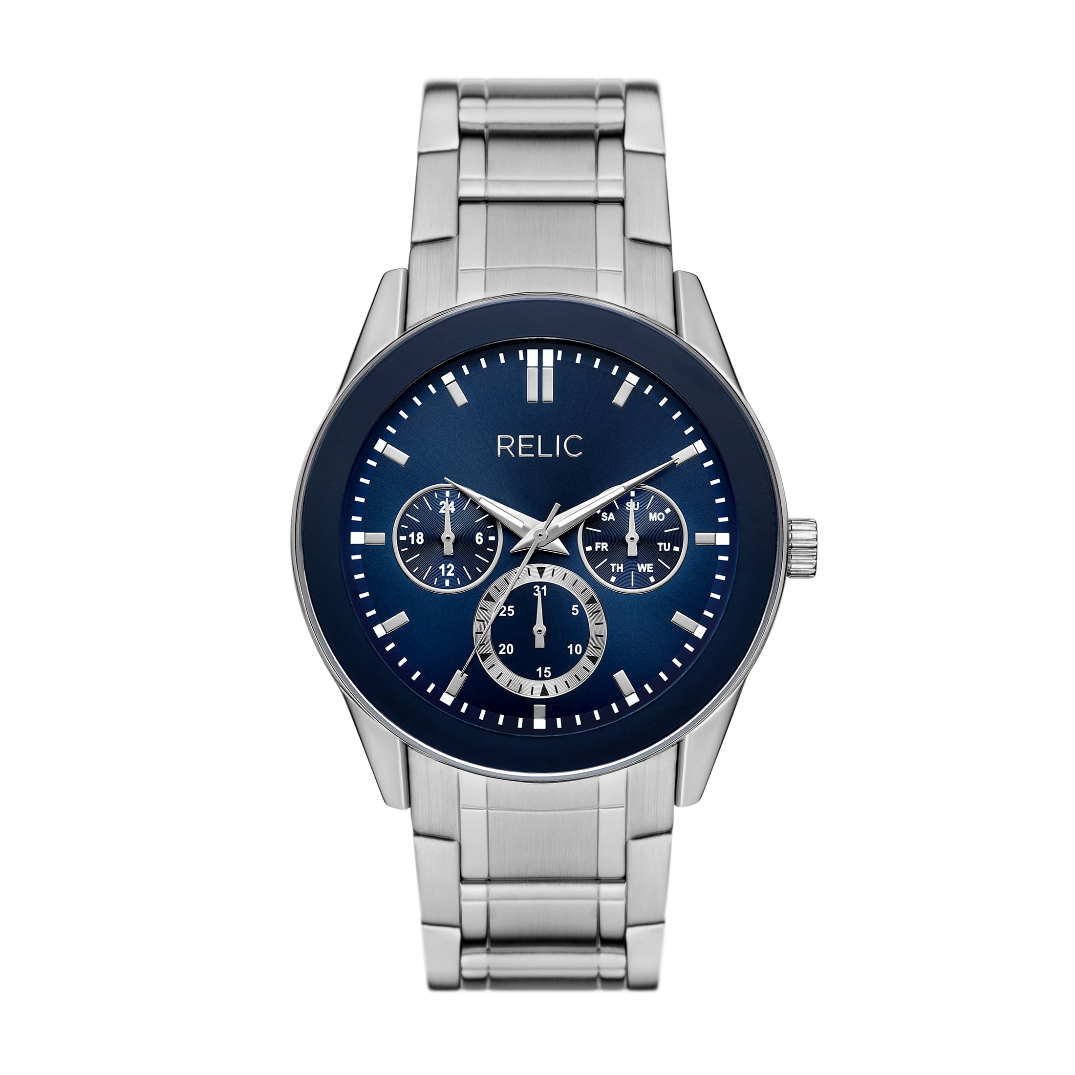 Relic by Fossil Men's Jaden Three-Hand, Date Silver-Tone Alloy