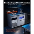 thumbnail image 2 of VEVOR Commercial Ice Maker Machine, 132 lbs/24H Stainless Steel Ice Machine with Worktop, 30 lbs Storage & 70 Cubes/Cycle, 2 of 9