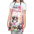 thumbnail image 2 of Hello Valentine’s Day Bernese Mountain Dog Flower Crown Romantic Pink Floral Apron Berner Lover Gifts for Cooking Grilling Baking Painting Gardening - 00031, 2 of 5