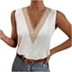 thumbnail image 4 of Camiseta Sin Mangas Para Mujer Camisetas Sin Mangas Moda Casual Color Sólido Cuello en V Encaje Costura Chaleco Y Tops Odeerbi  ODB168900, 4 of 9