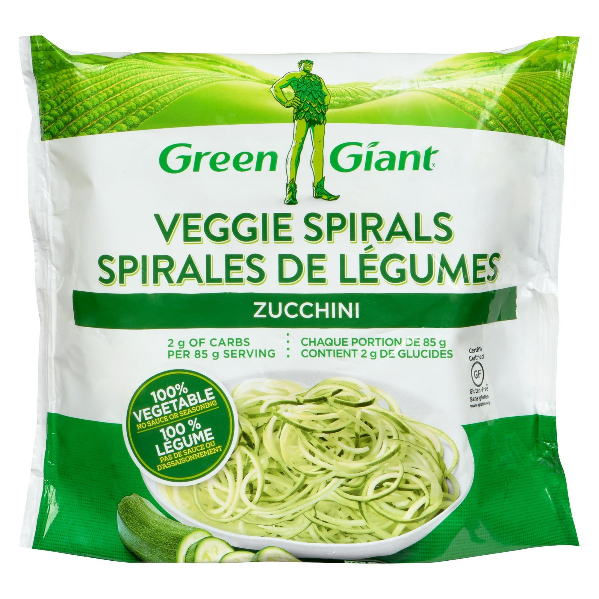 Green Giant Sprial Zucchini. Made From 100% Vegetables With No