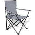 thumbnail image 3 of 2 pcs Camping Folding Portable Chairs Outdoor Fishing Beach Multi Colours, 3 of 15