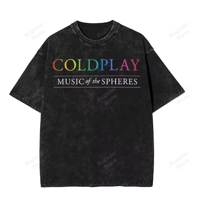 Coldplay Chemise de Tournée Style Vintage, Musique des Sphères 2025 - comme sur l'Image - S