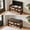 Green, variant on Wood Shoe Storage Bench with Lift-Top Hidden Compartment & Open Shelves, Farmhouse Entryway Bench with Premium Vegan Leather Seat, Sturdy Shoe Rack Organizer for Entryway, Hallway, Bedroom, Green