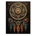 thumbnail image 3 of Designart "Gold Dream Catcher Folklore II" Dream Catcher Print on Natural Pine Wood, 3 of 5