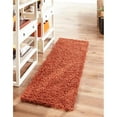 thumbnail image 1 of Unique Loom 3127824 2 ft. 2 in. x 6 ft. 5 in. Solid Shag Runner Rug, Terracotta, 1 of 2