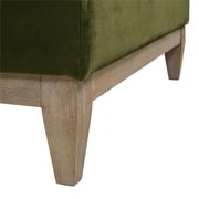 Knox 35 Square Storage Cocktail Ottoman Olive Green Performance Velvet