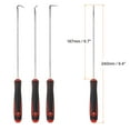 thumbnail image 2 of 4pcs Pick and Hook Set 240mm Chrome Vanadium Steel TPR for O Rings, Red, 2 of 6