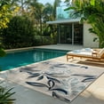 thumbnail image 2 of Gertmenian Tara Tally Coastal Floral Blue Outdoor Area Rug, 6x9, 2 of 8