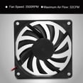 thumbnail image 4 of 2 ventiladores de CPU de 8 cm y 12 V, disipadores de calor silenciosos para ordenador y PC, color negro, 4 of 11