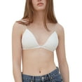 thumbnail image 2 of Bralette For Women Girls Teens Low Support Triangle V Neck Bra Front Button Slim Strap Training Bra Padded Wire Women Strapless Bras Padded Bras for Women Women Bra Push up Womens Sports Bra Pack, 2 of 8